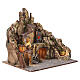 Illuminated village with oven and waterfall for 6-8 cm Neapolitan Nativity Scene, 18x14x16 in s5