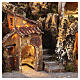 Pueblo 45x35x40 cm iluminado con horno y cascada belén napolitano de 6-8 cm s6