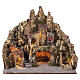 Borgo 45x35x40 Illuminato con forno e cascata presepe napoletano 6-8 cm s1