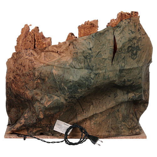 Borgo illuminato con forno 50x40x50 cm presepe 8-10 cm Napoletano 6