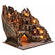 Borgo illuminato con forno 50x40x50 cm presepe 8-10 cm Napoletano s4