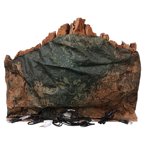 Pueblo 60x35x50 cm Iluminado con horno molino y fuente belén napolitano de 8-10 cm, 7
