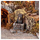 Borgo 60x35x50 cm Illuminato con forno mulino e fontana presepe napoletano 8-10 cm s2