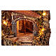 Borgo 60x35x50 cm Illuminato con forno mulino e fontana presepe napoletano 8-10 cm s4