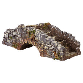 Puente 15x5x5 cm de resina para belén Nápoles 6-8 cm