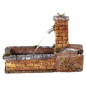 Fontana 17x7x11 cm in resina per presepe napoletano 10-12 cm
