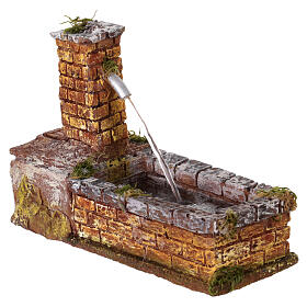Fontana 17x7x11 cm in resina per presepe napoletano 10-12 cm
