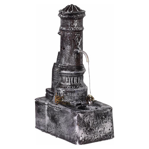 Fontaine en résine 10x5x16 cm pour crèche de Naples 14-16 cm 3