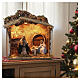 Nativity Stable with light and motion for 15 cm Neapolitan Nativity Scene s2