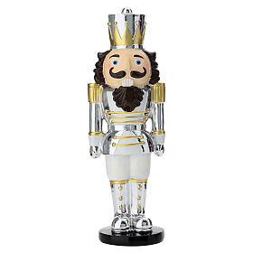 Rey Cascanueces plata y oro 25cm h Bagutta