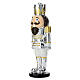King Nutcracker Statue in Silver and Gold, 25cm H Bagutta s2