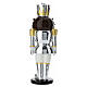 King Nutcracker Statue in Silver and Gold, 25cm H Bagutta s4