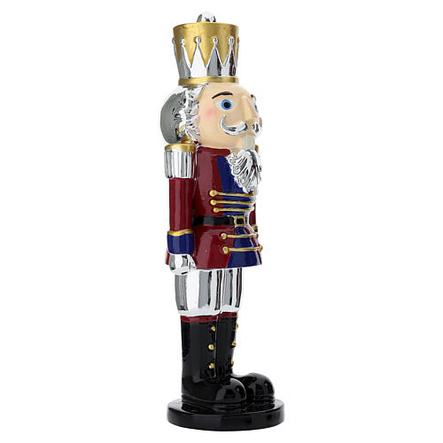 Nutcracker Soldier Statue in Bordeaux and Blue, 30cm by Bagutta 3