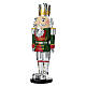 Nutcracker soldier statue with red and green Christmas colors 30cm Bagutta s2