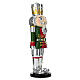 Nutcracker soldier statue with red and green Christmas colors 30cm Bagutta s3