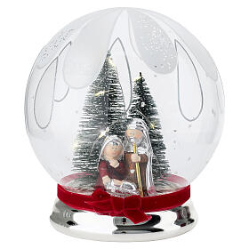 Sfera di natale con natività e luci 20 cm Bagutta