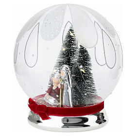 Sfera di natale con natività e luci 20 cm Bagutta