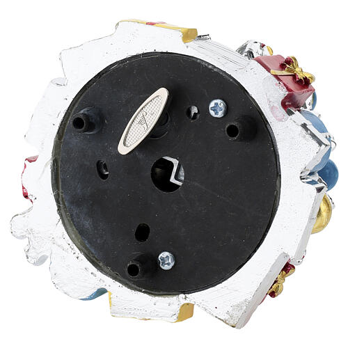 Spieluhr Weihnachtsbaum – silberfarben mit farbigen Lackdetails in Emaille-Optik, 13 cm, Bagutta 4