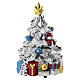 Silver Christmas Tree Music Box with Gifts Enamel, 15 cm Bagutta s1