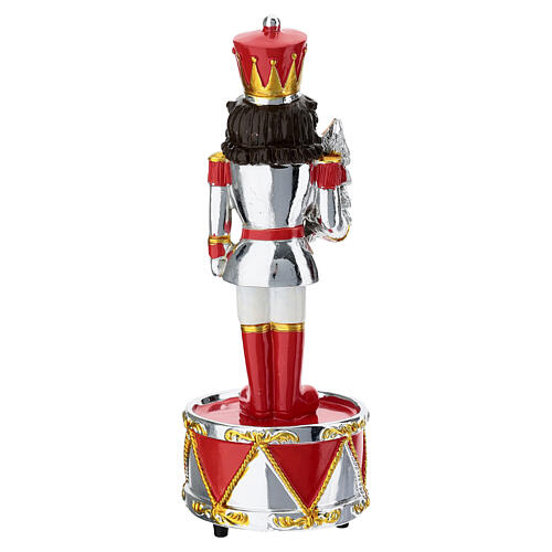 Carillón soldadito cascanueces 20cm blanco y rojo Bagutta 4