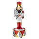 White and Red Nutcracker Toy Soldier Music Box, 20 cm Bagutta s1