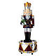 Soldier nutcracker music box by Bagutta, burgundy, 8 in s1