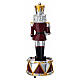 Nutcracker soldier music box bordeaux 20cm Bagutta s4