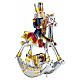 Musical nutcracker on rocking horse, 10 in, music box by Bagutta s3