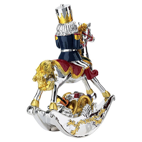 Carillón cascanueces caballo balancín 25cm Bagutta 3