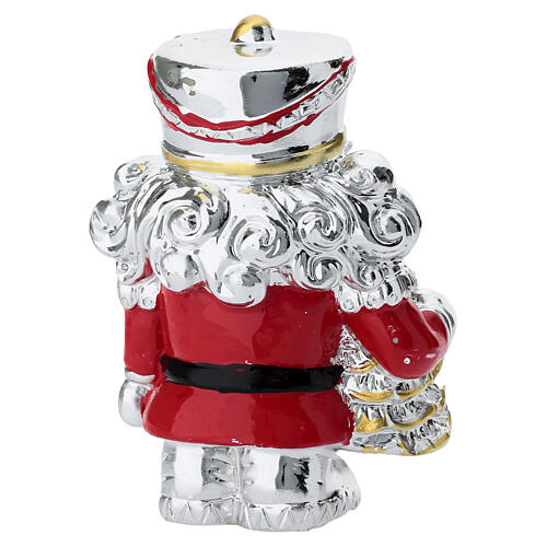 Silver-plated 3-inch Bagutta miniature nutcracker with tree 3
