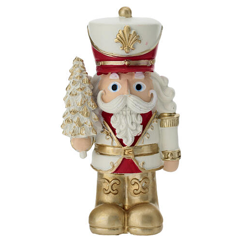 Cascanueces soldado festivo árbol de Navidad dorado 12cm Bagutta 1