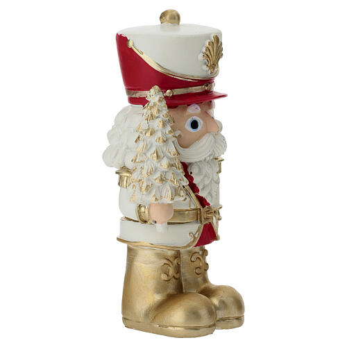 Casse-noisette soldat festif sapin de Noël doré 12 cm Bagutta 2