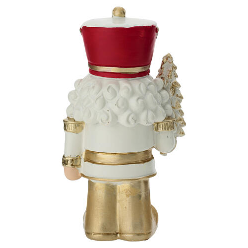 Casse-noisette soldat festif sapin de Noël doré 12 cm Bagutta 4