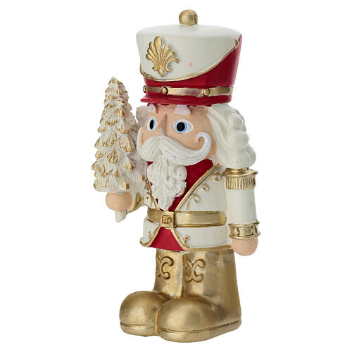 Golden Nutcracker Statue with Christmas Tree 12cm Bagutta 3
