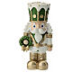 6-inch festive nutcracker soldier with wreath by Bagutta s1