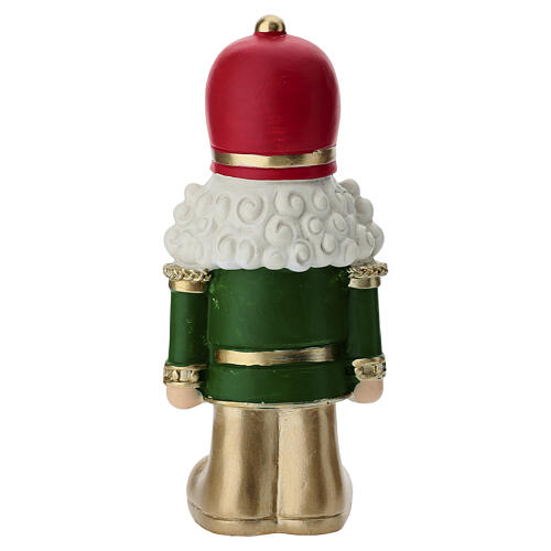 Quebra-nozes soldado tradicional em resina vermelho, verde e dourado 15 cm Bagutta 4