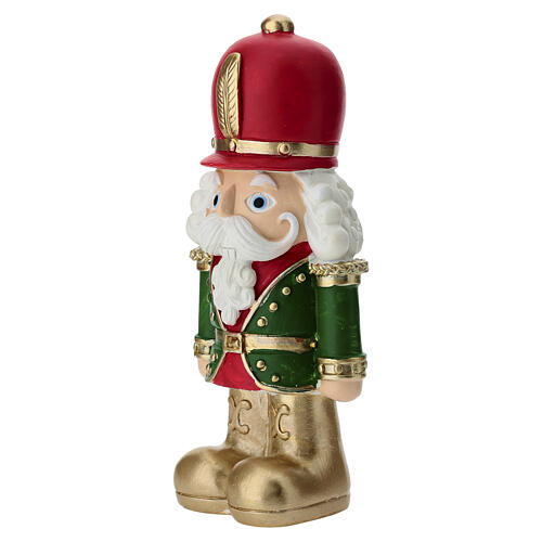 Traditional Nutcracker Soldier in Red, Green, and Gold Resin 15cm Bagutta 2