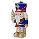 Navy blue, red, and gold resin royal soldier with golden Christmas tree by Bagutta, 6 in s3