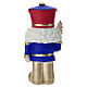 Navy blue, red, and gold resin royal soldier with golden Christmas tree by Bagutta, 6 in s4