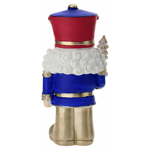 Soldat royal résine bleu, rouge et or avec sapin 15 cm Bagutta 4