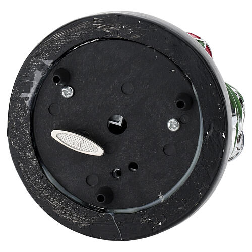 Silver nutcracker Christmas music box, 8 in, Bagutta 5