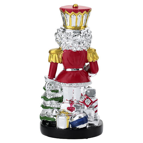 Classic-style red, silver, and gold 8-inch Bagutta soldier music box 4