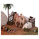 Oriental-style camel stable with fire, 20x40x30 cm, for 10 cm Neapolitan Nativity Scene s4