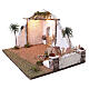 Tente des chameaux et feu de style oriental 20x40x30 cm crèche napolitaine 10 cm s3