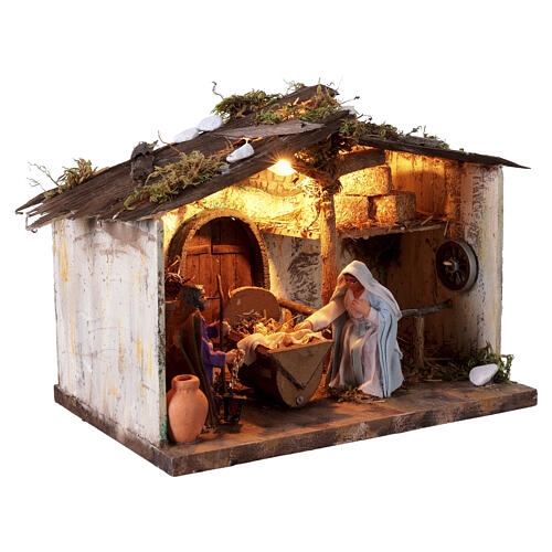 Nativité 20x25x17 cm mouvement crèche napolitaine 10 cm 4