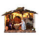Nativité 20x25x17 cm mouvement crèche napolitaine 10 cm s1