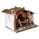 Cabane de la Nativité avec mouvement 20x35x25 cm crèche napolitaine 10 cm s5