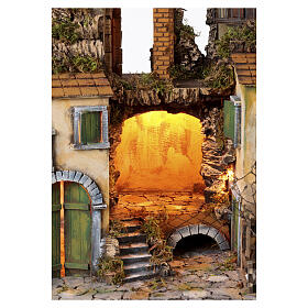 Borgo recinto pecorelle 65x50x40 cm presepe napoletano 8-10 cm