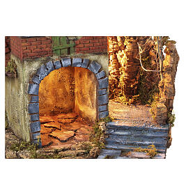 Aldeia presépio napolitano estilo '700 arco 50x50x40 cm 8-10 cm