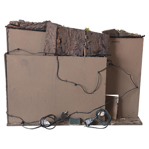 Bairro para presépio estilo '700 com fonte 45x60x35 cm presépio napolitano 10 cm 5